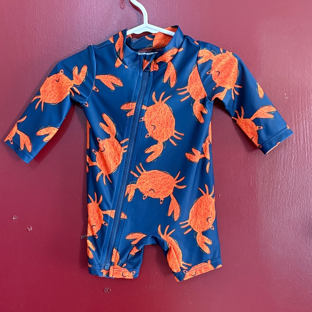 Carter's Blue and Orange Crab Rashguard